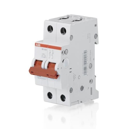 ABB SHD202 Рубильник 2P 16A рычаг красный
