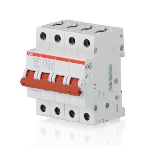 ABB SHD204 Рубильник 4P 32A рычаг красный
