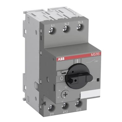 Автомат ABB MS116-0.63 50 кА с регулируемой тепловой защитой 0.4A - 0.63А 1SAM250000R1004
