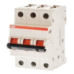 Рубильник модульный ABB 3П 125А рычаг красный E203r (выключатель нагрузки) 2CDE283001R0125