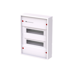 AK624E2 ABB Накладной шкаф на 24(28) модулей (с винтовыми клеммами N/PE) 2-рядный, IP30, без двери 2CPX032569R9999