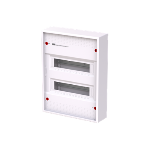AK624E2 ABB Накладной шкаф на 24(28) модулей (с винтовыми клеммами N/PE) 2-рядный, IP30, без двери 2CPX032569R9999