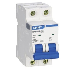 Автоматический выключатель Chint NXB-63 2P 10А 6kA х-ка C (R) (автомат электрический) 814091