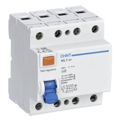УЗО Chint NL1-63 6kA 4P 25A 100mA тип AC (R) (ВДТ) 200226