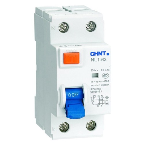 УЗО Chint NL1-63 6kA 2P 40A 30mA тип AC (R) (ВДТ) 200213