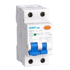 Дифференциальный автомат Chint NB1L C16А 1P+N 30мА тип A однофазный электромеханический 6кА 2м (дифавтомат, АВДТ) 203019