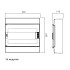 Бокс настенный ABB Mistral41 36М модулей (2x18) зеленая прозрачная дверь с клеммным блоком 1SPE007717F0921