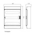 Бокс настенный ABB Mistral41 54М модуля (3x18) зеленая прозрачная дверь с клеммным блоком 1SPE007717F1021