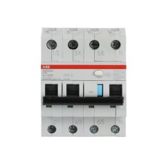 Дифференциальный автомат ABB DS203NC C10А 30mA тип АС 3P+N трехфазный электромеханический 6кА (дифавтомат, АВДТ) 2CSR256040R1104