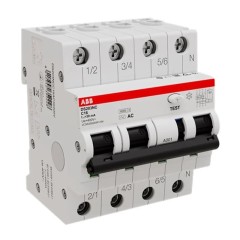 Дифференциальный автомат ABB DS203NC C16А 30mA тип АС 3P+N трехфазный электромеханический 6кА (дифавтомат, АВДТ) 2CSR256040R1164