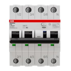 Дифференциальный автомат ABB DS203NC C32А 30mA тип АС 3P+N трехфазный электромеханический 6кА (дифавтомат, АВДТ) 2CSR256040R3324