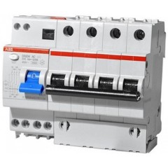 DS204 AC-C10/0,03 Дифференциальный автомат 4-полюс. 10A 30mA, тип АC, 6kA, (хар-ка C) ABB 2CSR254001R1104