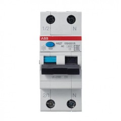 DSH201 C10 AC30 Дифференциальный автомат 1P+N, 10A, 30mA, тип АC, 6kA, (хар-ка C) ABB 2CSR255070R1104