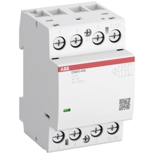 Контактор ESB40-40N-01 модульный (40А АС-1, 4НО), катушка 24В 3 модуля AC/DC 1SAE341111R0140