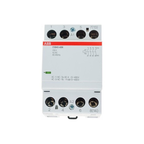 Контактор ESB40-40N-01 модульный (40А АС-1, 4НО), катушка 24В 3 модуля AC/DC 1SAE341111R0140