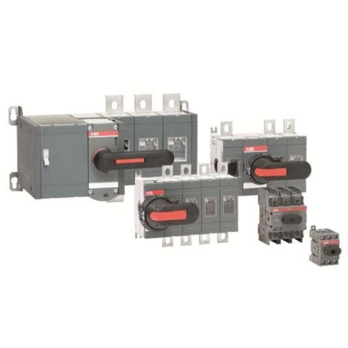 Рубильник OT40F3 до 40А 3х полюсный для установки на DIN-рейку или плату (с резервной ручкой) (выключатель нагрузки) 1SCA104902R1001
