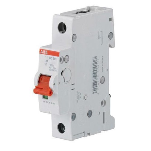 Рубильник модульный ABB 1П 32А рычаг красный SD201/32 (выключатель нагрузки) 2CDD281101R0032