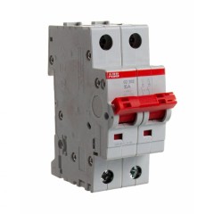 Рубильник модульный ABB 2П 16А рычаг красный SD202/16 (выключатель нагрузки) 2CDD282101R0016