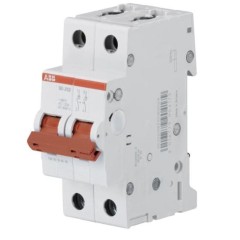 Рубильник модульный ABB 2П 40А рычаг красный SD202/40 (выключатель нагрузки) 2CDD282101R0040