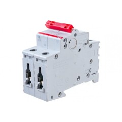 Рубильник модульный ABB 2П 50А рычаг красный SD202/50 (выключатель нагрузки) 2CDD282101R0050
