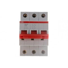 Рубильник модульный ABB 3П 32А рычаг красный SD203/32 (выключатель нагрузки) 2CDD283101R0032