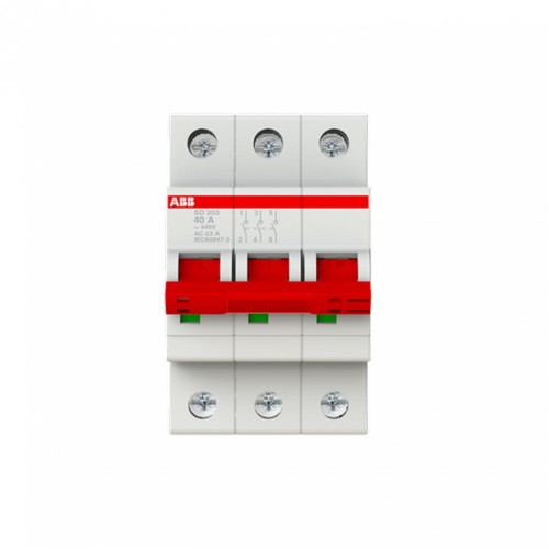 ABB SD203 Рубильник 3P 40A рычаг красный