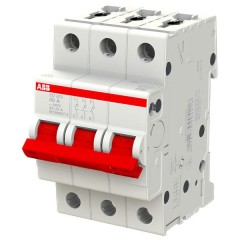 Рубильник модульный ABB 3П 40А рычаг красный SD203/40 (выключатель нагрузки) 2CDD283101R0040