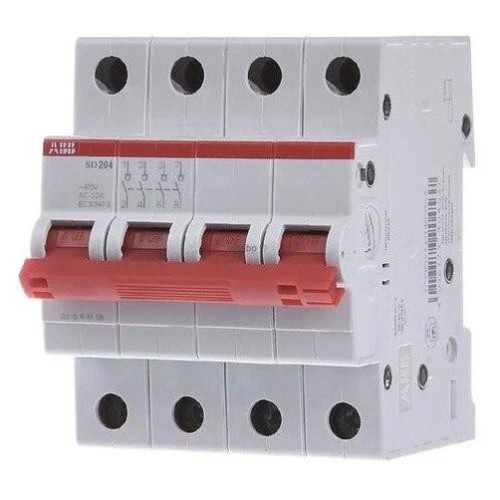 ABB SD204 Рубильник 4P 16A рычаг красный