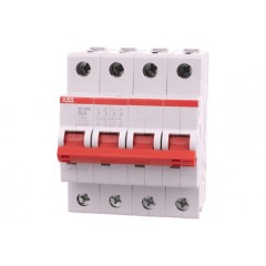Рубильник модульный ABB 4П 50А рычаг красный SD204/50 (выключатель нагрузки) 2CDD284101R0050
