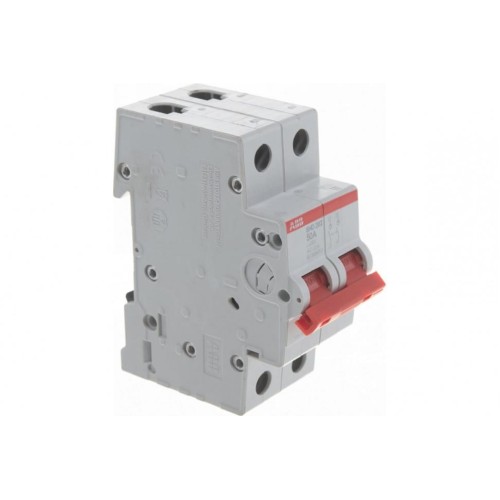 ABB SHD202 Рубильник 2P 50A рычаг красный