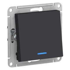 ATLASDESIGN 1-кл ПЕРЕКЛЮЧАТЕЛЬ с подсветкой, сх.6а, 10АХ, механизм, КАРБОН, ATN001063