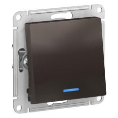 ATLASDESIGN 1-кл ПЕРЕКЛЮЧАТЕЛЬ с подсветкой, сх.6а, 10АХ, механизм, МОККО, ATN000663