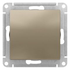 ATLASDESIGN 1-клавишный ВЫКЛЮЧАТЕЛЬ 2-полюсный, 10А, мех., ШАМПАНЬ, ATN000521