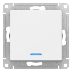ATLASDESIGN 1-клавишный ВЫКЛЮЧАТЕЛЬ с подсветкой, сх.1а, 10АХ, механизм, БЕЛЫЙ, ATN000113