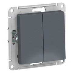 ATLASDESIGN 2-клавишная кнопка, сх.2, 10А, механизм, ГРИФЕЛЬ, ATN000717