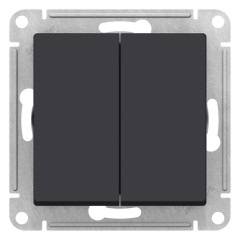 ATLASDESIGN 2-клавишный ПЕРЕКЛЮЧАТЕЛЬ, сх.6, 10АХ, механизм, КАРБОН, ATN001065