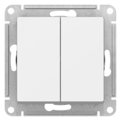 ATLASDESIGN 2-клавишный ВЫКЛЮЧАТЕЛЬ, сх.5, 10АХ, механизм, БЕЛЫЙ, ATN000151