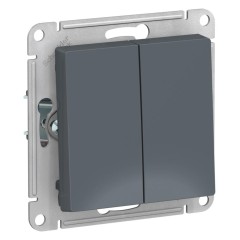 ATLASDESIGN 2-клавишный ВЫКЛЮЧАТЕЛЬ, сх.5, 10АХ, механизм, ГРИФЕЛЬ, ATN000751