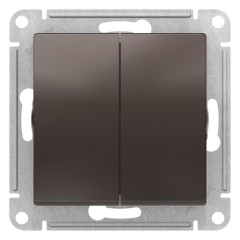 ATLASDESIGN 2-клавишный ВЫКЛЮЧАТЕЛЬ, сх.5, 10АХ, механизм, МОККО, ATN000651