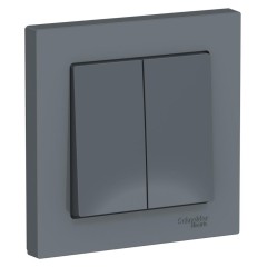 ATLASDESIGN 2-клавишный ВЫКЛЮЧАТЕЛЬ, сх.5, 10АХ, в сборе, ГРИФЕЛЬ, ATN000752