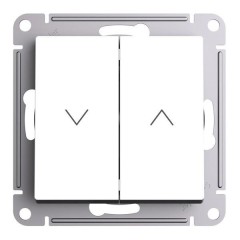 ATLASDESIGN 2-клавишный ВЫКЛЮЧАТЕЛЬ ЖАЛЮЗИ, 10А, мех., БЕЛЫЙ, ATN000119
