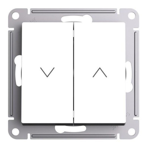 ATLASDESIGN 2-клавишный ВЫКЛЮЧАТЕЛЬ ЖАЛЮЗИ, 10А, мех., БЕЛЫЙ, ATN000119