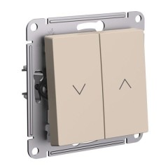 ATLASDESIGN 2-клавишный ВЫКЛЮЧАТЕЛЬ ЖАЛЮЗИ, 10А, мех., ПЕСОЧНЫЙ, ATN001219