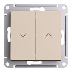 ATLASDESIGN 2-клавишный ВЫКЛЮЧАТЕЛЬ ЖАЛЮЗИ, 10А, мех., ПЕСОЧНЫЙ, ATN001219
