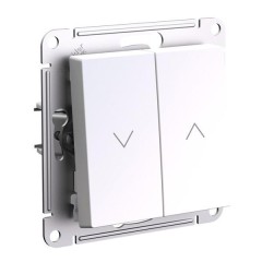 ATLASDESIGN 2-клавишный ВЫКЛЮЧАТЕЛЬ ЖАЛЮЗИ, 10А, мех., ЖЕМЧУГ, ATN000419