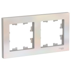 ATLASDESIGN 2-постовая РАМКА, универсальная, ЖЕМЧУГ, ATN000402