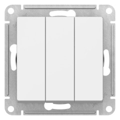 ATLASDESIGN 3-клавишный ВЫКЛЮЧАТЕЛЬ, сх.1+1+1, 10АХ, механизм, БЕЛЫЙ, ATN000131