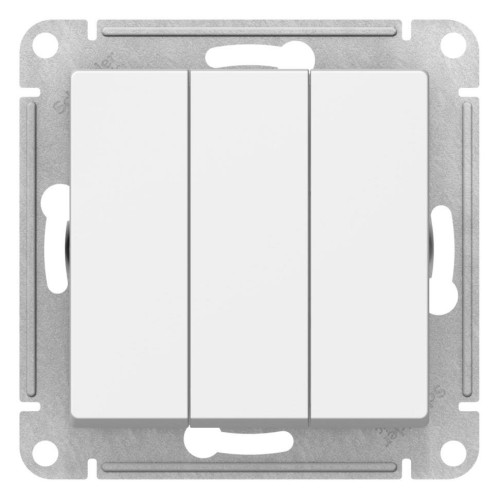 ATLASDESIGN 3-клавишный ВЫКЛЮЧАТЕЛЬ, сх.1+1+1, 10АХ, механизм, БЕЛЫЙ, ATN000131