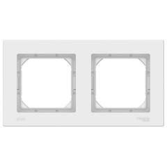ATLASDESIGN AQUA 2-постовая РАМКА IP44, БЕЛЫЙ, ATN440102