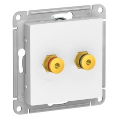 ATLASDESIGN АУДИОРОЗЕТКА двойная, ЛОТОС, ATN001387